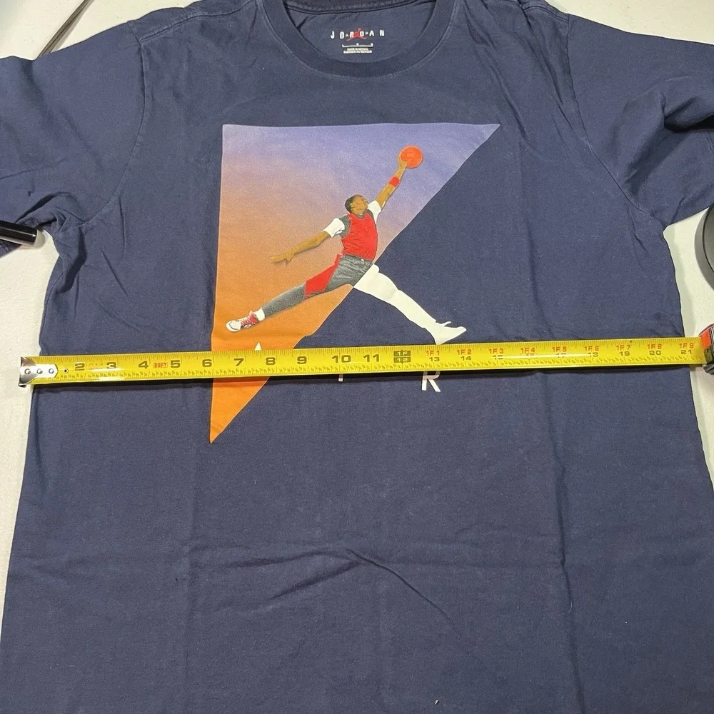 Air Jordan‎ Large Photo T-Shirt Jumpman Michael Jordan Navy Men's Large EUC